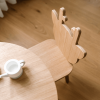 Wooden kids table and chair set in oak