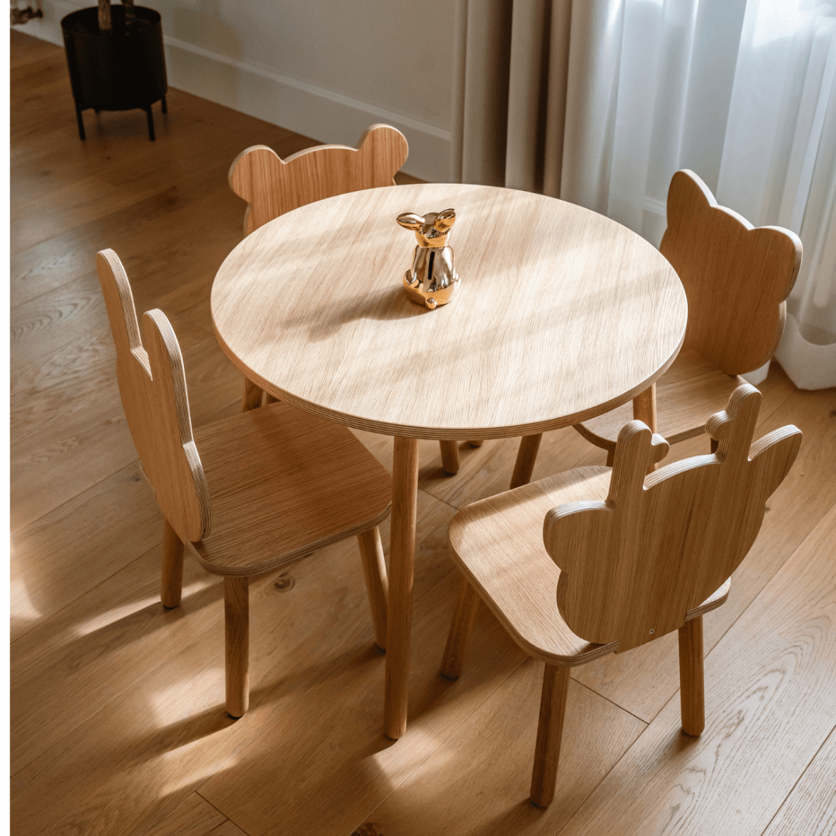 Fauna-oak-6 Wooden kids table and chair set in oak