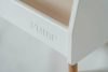 White montessori storage shelf