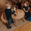 Wooden kids table and chair set in oak
